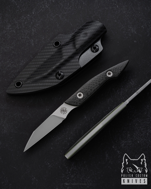 NÓŻ EDC, NECK COVID 3 M398 CARBON FIBRE G-CUSTOM 