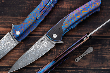 NÓŻ SKŁADANY FOLDER SLIM 4 TIMASCUS HERMAN 