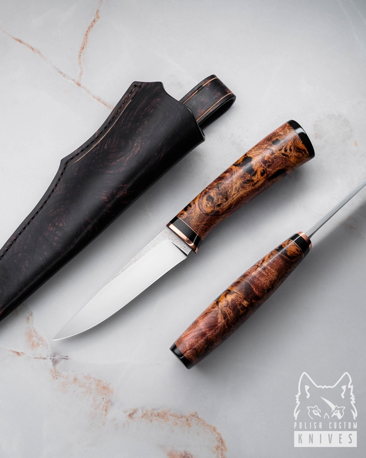 NÓŻ MYŚLIWSKI EDC OLSZAK 1 K110 CZECZOTA OLCHY GARUCHI KNIVES