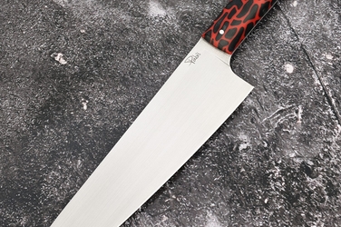 NÓŻ KUCHENNY CHEF 210 59 ELMAX CZERWONA ŻYWICA WĘGLOWANA ANTCARTA PABIŚ KNIVES