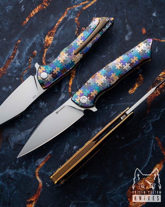NÓŻ SKŁADANY FOLDER BEE 149 M398 PUZZLE HERMAN KNIVES