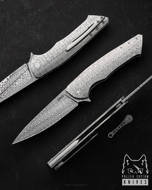 NÓŻ SKŁADANY SLIM 4 FULL DAMASTEEL HERMAN