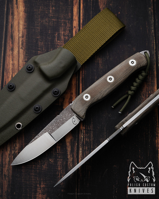 NÓŻ SURVIVALOWY TAKTYCZNY HUNTER 2 OLIVE PODCZAS KNIVES
