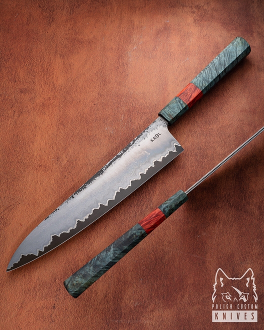 NÓŻ KUCHENNY GYUTO CHEF GO MAI 1 AOGAMI BLUE 2 KRÓL