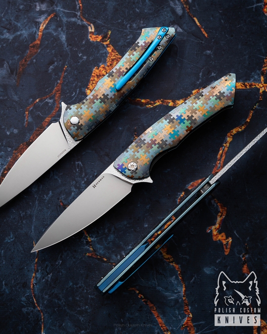 NÓŻ SKŁADANY FOLDER SLIM #0612 MAGNACUT PUZZLE HERMAN KNIVES