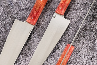 NÓŻ KUCHENNY CHEF 210 51 POMARAŃCZOWA STABILIZOWANA CZECZOTA KLONU  ELMAX PABIŚ KNIVES