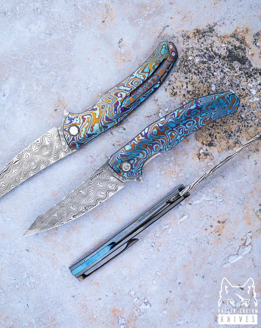 NÓŻ SKŁADANY FOLDER ISHTAR 646 DAMASTEEL TIMASCUS FULL DRESS HERMAN KNIVES