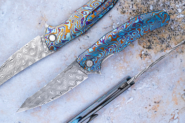 NÓŻ SKŁADANY FOLDER ISHTAR 646 DAMASTEEL TIMASCUS FULL DRESS HERMAN KNIVES