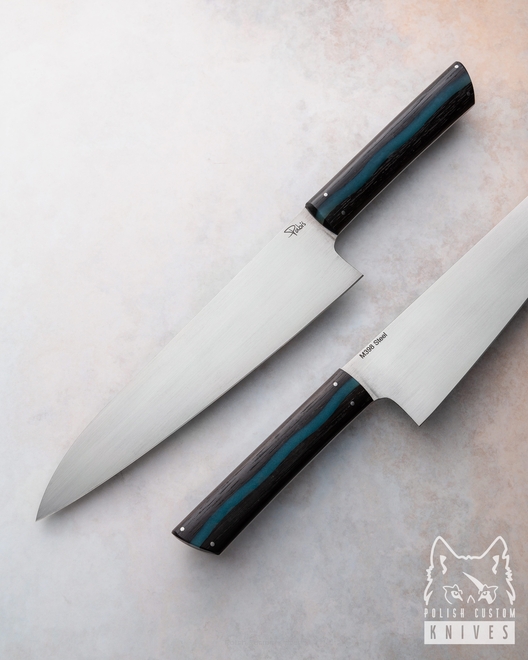 NÓŻ KUCHENNY CHEF 210 36 HYBRYDA M398 PABIŚ KNIVES