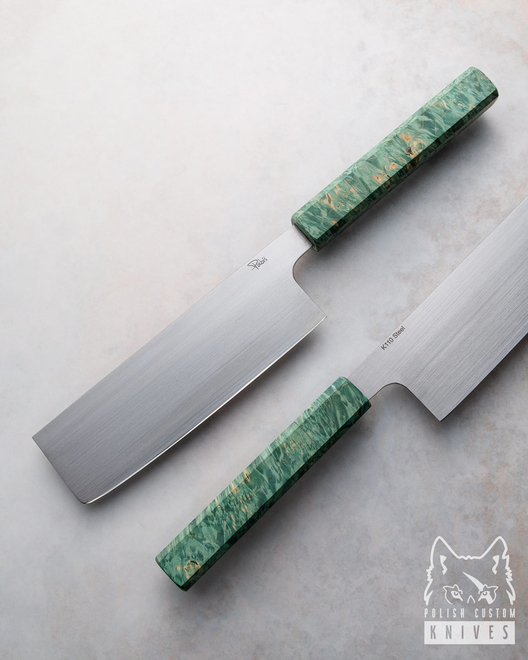 NÓŻ KUCHENNY NAKIRI 160 9  KLON STABILIZOWANY PABIŚ KNIVES