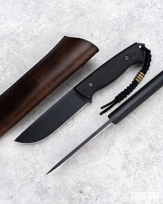 NÓŻ SURVIVALOWY RATEL II MICARTA CZARNO-BRĄZOWA 2
