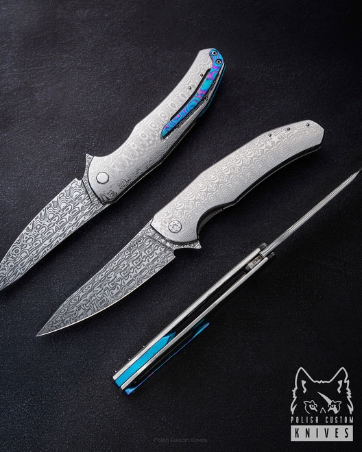NÓŻ SKŁADANY FOLDER ISHTAR #0678 DAMASTEEL FULL DRESS HERMAN KNIVES