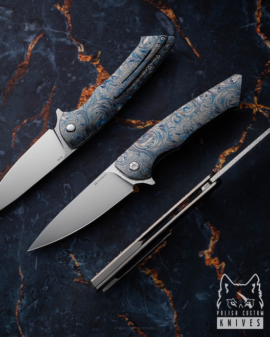 NÓŻ SKŁADANY FOLDER SLIM #0652 M390 ETERNAL GARDEN HERMAN KNIVES