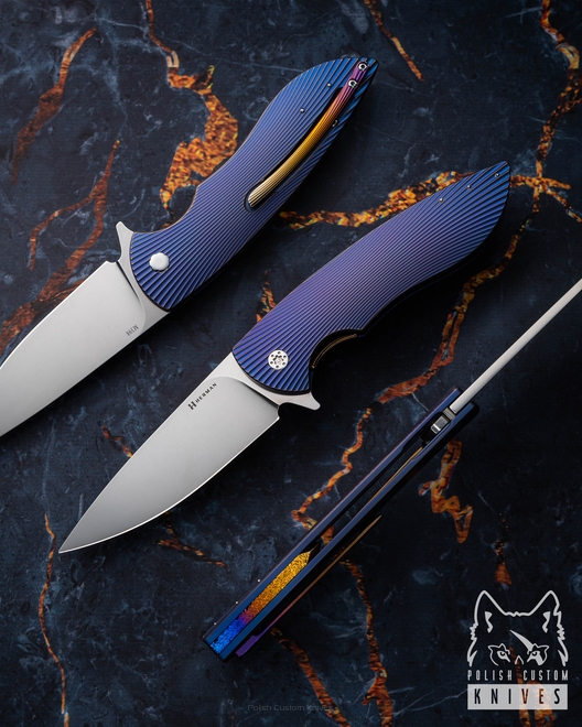 NÓŻ SKŁADANY FOLDER BIG STING #0048 M398 HERMAN KNIVES