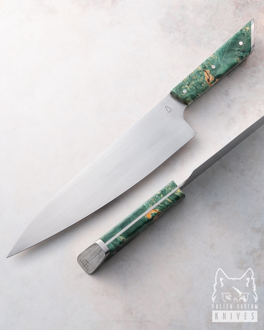 NÓŻ KUCHENNY CHEF 210 K110 19/2022 STABILIZOWANA CZECZOTA KLONU LAS
