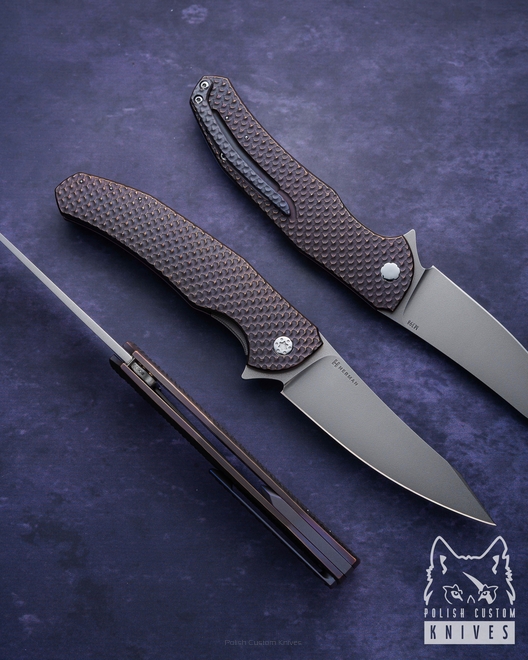 NÓŻ SKŁADANY FOLDER ISHTAR #0639 M398 LEWORĘCZNY HERMAN KNIVES