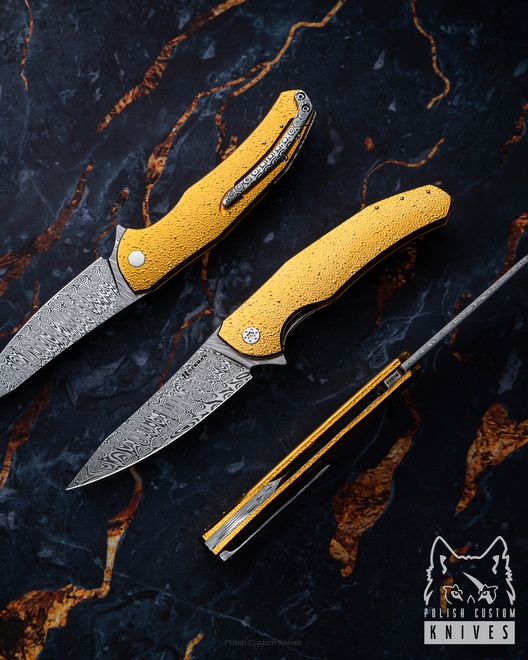 NÓŻ SKŁADANY FOLDER ISHTAR #0865 DAMASTEEL OERLIKON HALF DRESS HERMAN KNIVES