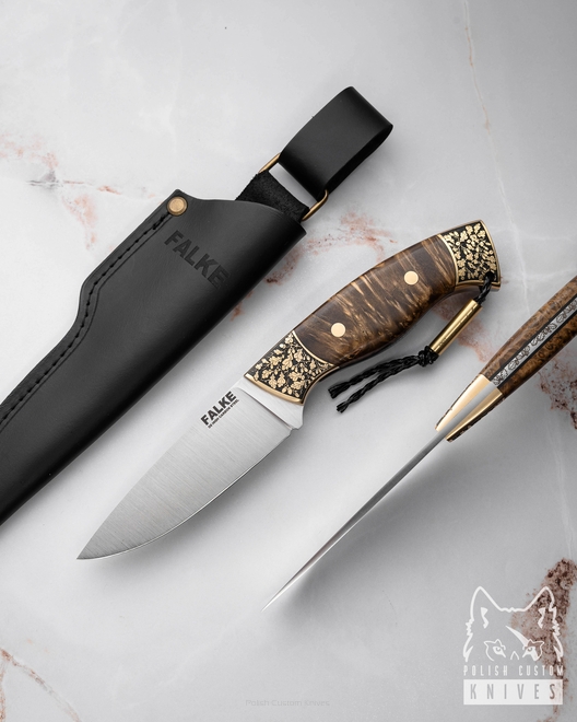 NÓŻ MYŚLIWSKI HUNTER INDIVIDUAL H 334 D2 CZECZOTA KLONU FALKE KNIVES