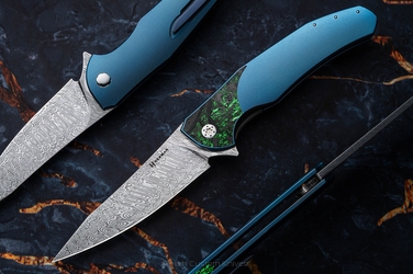 NÓŻ SKŁADANY FOLDER ISHTAR #0846 DAMASTEEL HALF DRESS HERMAN KNIVES