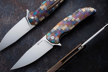 NÓŻ SKŁADANY FOLDER DRAGONFLY #0383 M390 PUZZLE HERMAN KNIVES