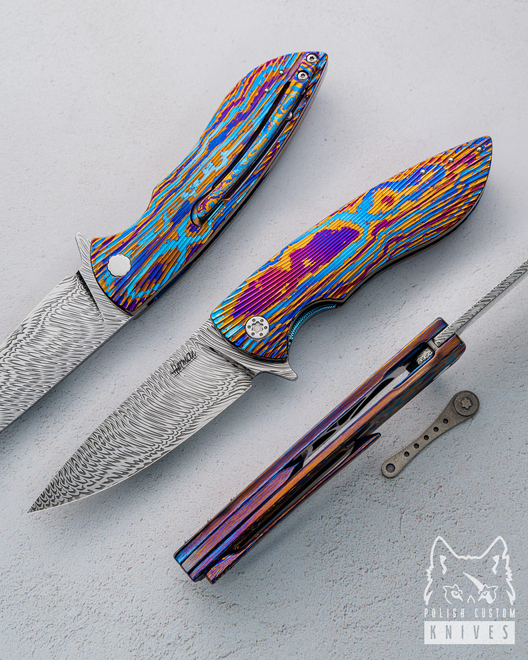 NÓŻ SKŁADANY STING 17 TIMASCUS DAMASTEEL HERMAN