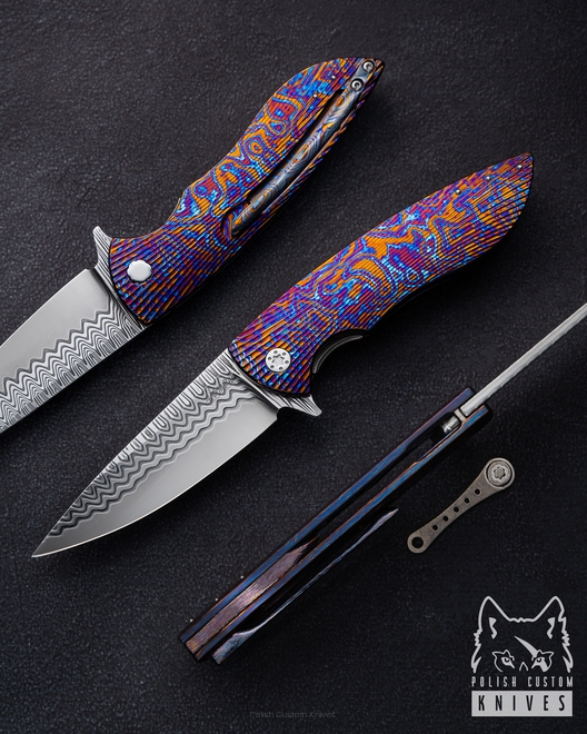 NÓŻ SKŁADANY STING 24 TIMASCUS DAMACORE FULL DRESS HERMAN KNIVES