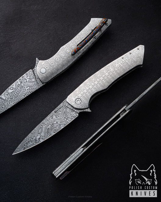 NÓŻ SKŁADANY FOLDER SLIM 436 FULL DAMASTEEL FULL DRESS HERMAN KNIVES