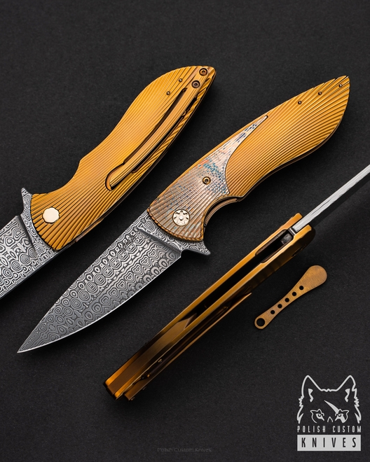 NÓŻ SKŁADANY FOLDER STING 62 DAMASTEEL HERMAN