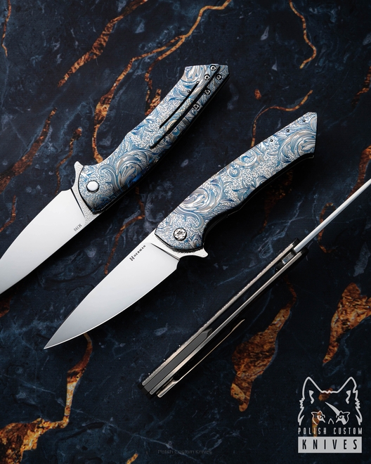 NÓŻ SKŁADANY FOLDER SLIM #0640 M390 ETERNAL GARDEN HERMAN KNIVES