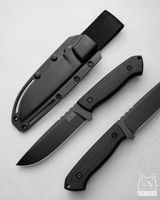 NÓŻ BUSHCRAFTOWY SURVIVALOWY ULTRA OUTDOOR 3 NMV O2 G10 CZARNY CERAKOTE ZA-PAS