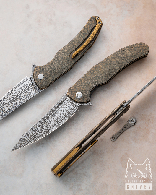 NÓŻ SKŁADANY FOLDER ISHTAR 249 DAMASTEEL HERMAN KNIVES