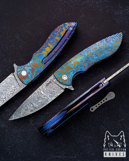 NÓŻ SKŁADANY STING 3 TIMASCUS DAMASTEEL HERMAN