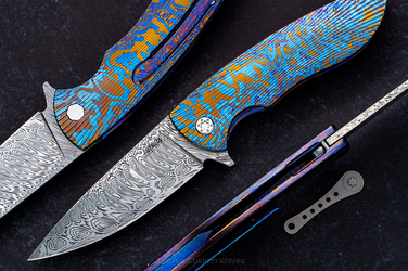 NÓŻ SKŁADANY STING 3 TIMASCUS DAMASTEEL HERMAN