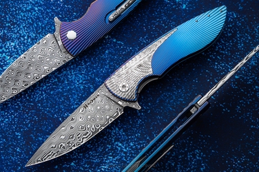NÓŻ SKŁADANY FOLDER STING #0926 DAMASTEEL HALF DRESS HERMAN KNIVES