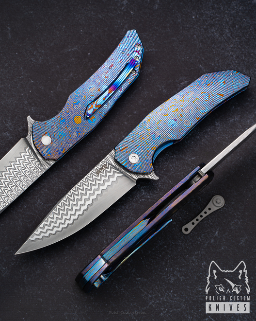 NÓŻ SKŁADANY DRAGONFLY 2 BLACK TIMASCUS DAMACORE HERMAN