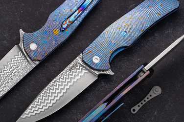 NÓŻ SKŁADANY DRAGONFLY 2 BLACK TIMASCUS DAMACORE HERMAN