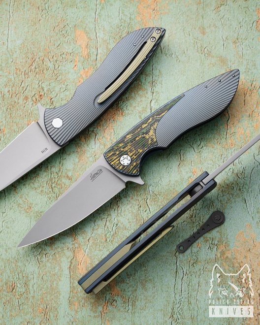 NÓŻ SKŁADANY FOLDER STING 423 SZLIF WKLĘSŁY M398 HERMAN KNIVES