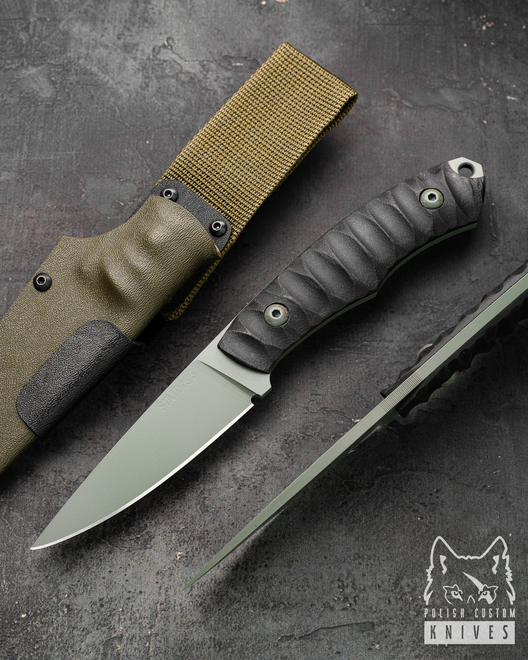 NÓŻ MYŚLIWSKI SURVIVALOWY POGWIZD HUNTER 15 MICARTA SIMON'S