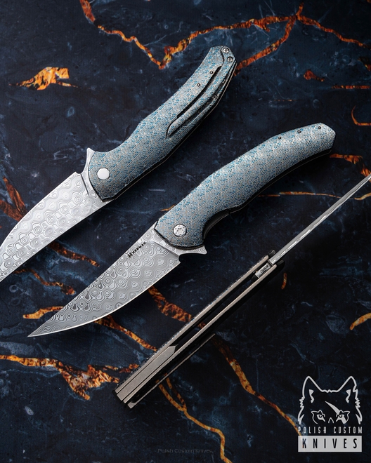 NÓŻ SKŁADANY FOLDER ISHTAR #0682 DAMASTEEL TESSERACT HERMAN KNIVES