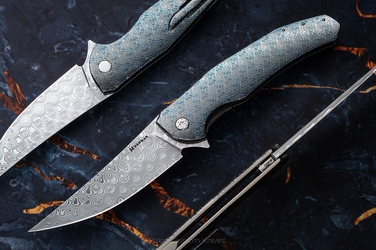 NÓŻ SKŁADANY FOLDER ISHTAR #0682 DAMASTEEL TESSERACT HERMAN KNIVES