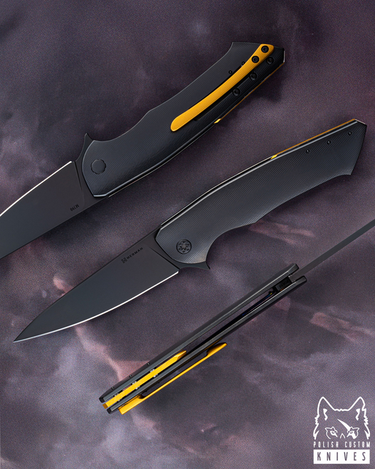 NÓŻ SKŁADANY FOLDER SLIM #0488 M390 DLC HERMAN KNIVES