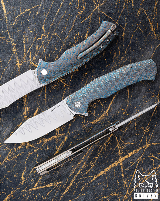 NÓŻ SKŁADANY FOLDER MANTIS #0436 DAMASTEEL TESSERACT HALF DRESS ( C0019 )  HERMAN KNIVES