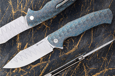NÓŻ SKŁADANY FOLDER MANTIS #0436 DAMASTEEL TESSERACT HALF DRESS ( C0019 )  HERMAN KNIVES