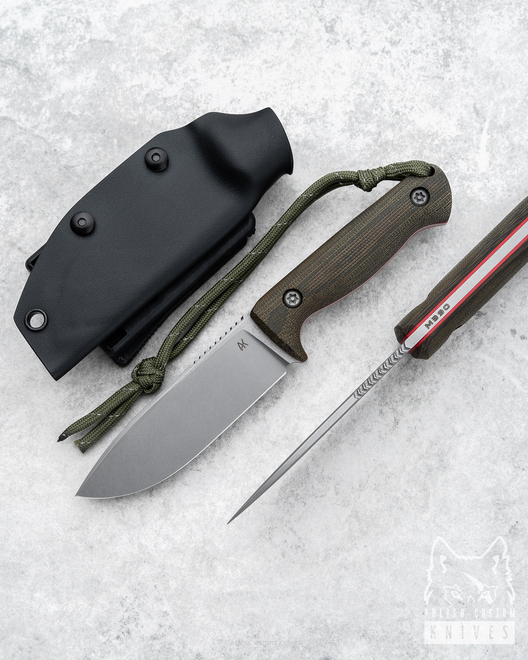 NÓŻ NECK EDC M390 GREEN MICARTA AK