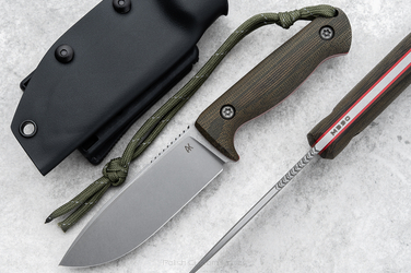 NÓŻ NECK EDC M390 GREEN MICARTA AK