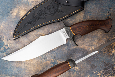 DUŻY EKSKLUZYWNY NÓŻ KOLEKCJONERSKI ZURIEL 80CrV2 WENGE WROAN KNIVES