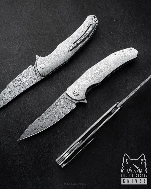 NÓŻ SKŁADANY FOLDER ISHTAR #0764 DAMASTEEL FULL DRESS HERMAN KNIVES