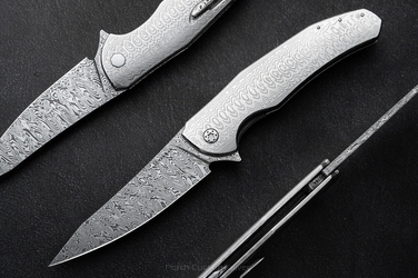 NÓŻ SKŁADANY FOLDER ISHTAR #0764 DAMASTEEL FULL DRESS HERMAN KNIVES