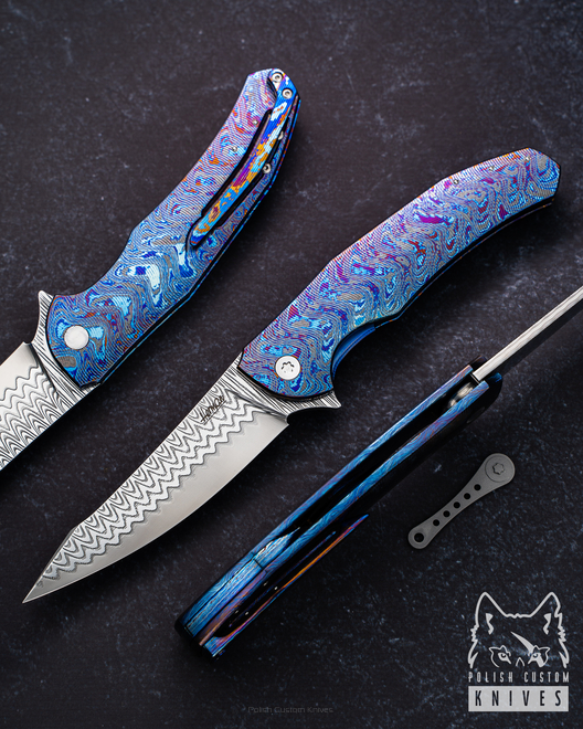 NÓŻ SKŁADANY FOLDER ISHTAR 1 BLACK TIMASCUS DAMACORE HERMAN