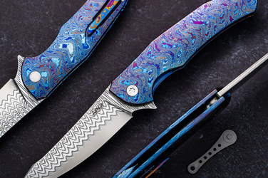 NÓŻ SKŁADANY FOLDER ISHTAR 1 BLACK TIMASCUS DAMACORE HERMAN